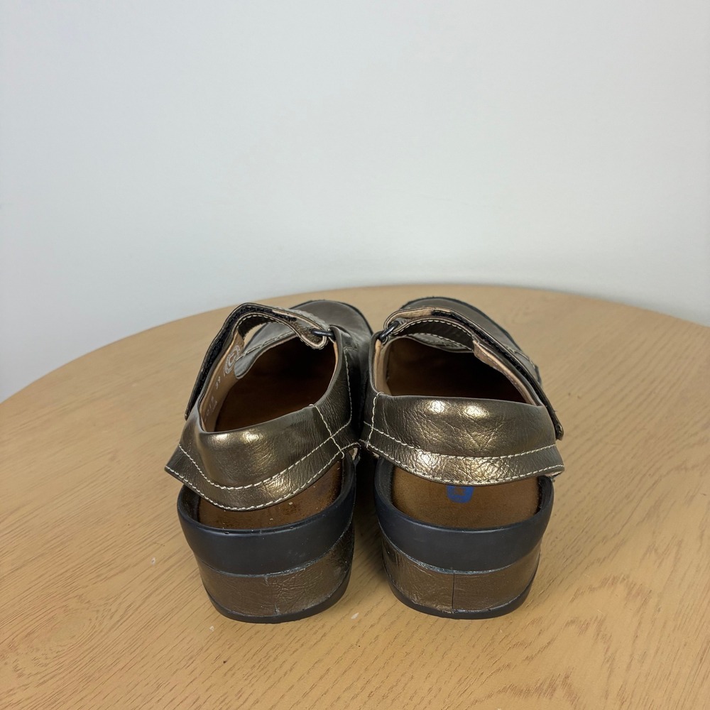 Wolky Bronze Metallic Leather Mary Jane Clogs Women's EU 39 US 8 Walking Comfort - Picture 5 of 7